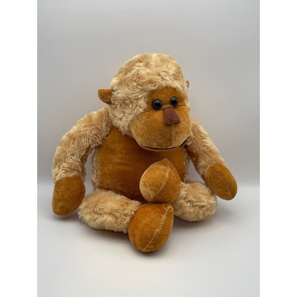 CalPlush Tan Furry Brown Gorilla Monkey Chimp Plush Stuffed Animal‎ Toy EUC
